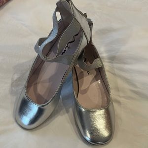 Girls Nina Silver Ballet flats